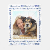 Je had me bij WOOF gepersonaliseerd Hondenliefhebb Fleece Deken (Voorkant)