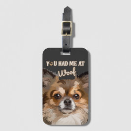 Je had me bij Woof | Pommerse Hondenliefhebbers Bagagelabel