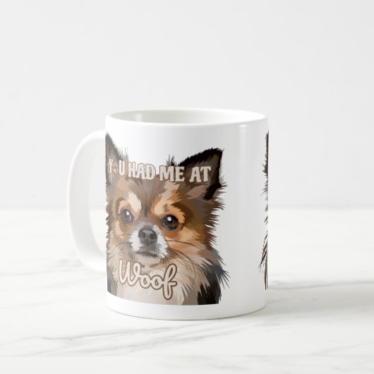 Je had me bij Woof | Pommerse Hondenliefhebbers Koffiemok (Voorkant links)