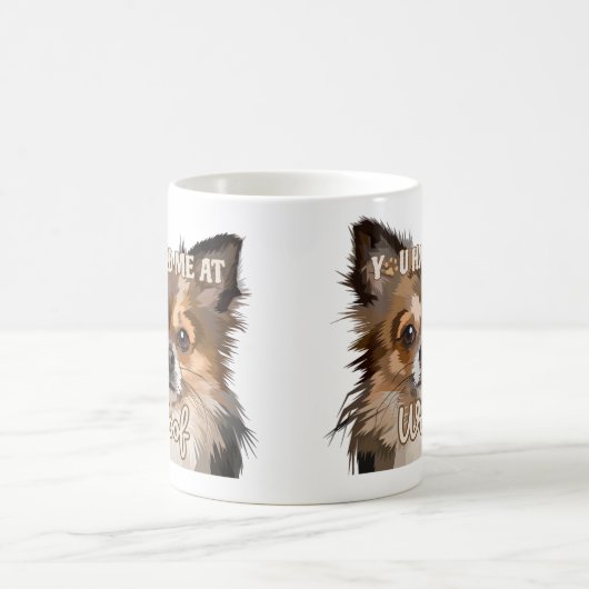 Je had me bij Woof | Pommerse Hondenliefhebbers Koffiemok (Center)