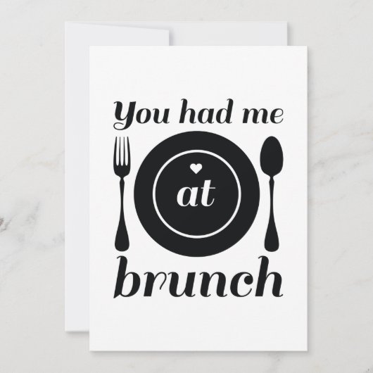Je had me in Brunch Bedankkaart (Voorkant)