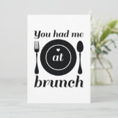 Je had me in Brunch Bedankkaart (Staand voorkant)