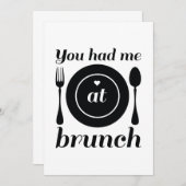 Je had me in Brunch Bedankkaart (Voorkant / Achterkant)