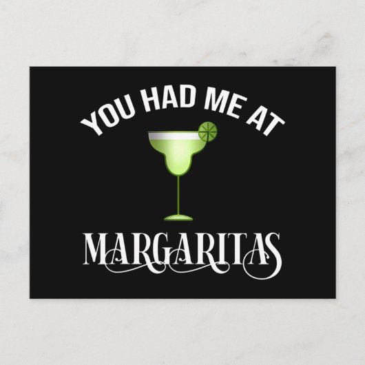 Je had me in Margaritas Briefkaart (Voorkant)