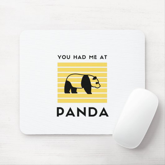 Je had me in panda muismat (Met muis)