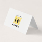 Je had me in panda visitekaartje (Voorkant)