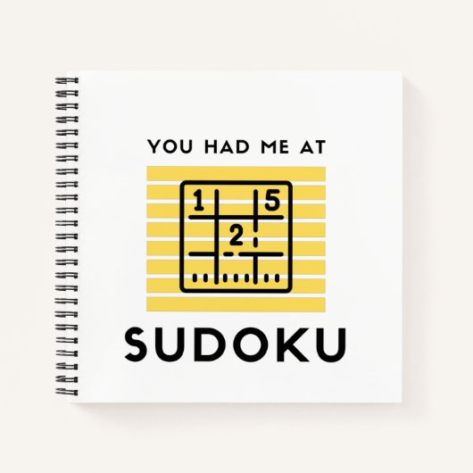 Je had me in sudoku notitieboek (Voorkant)