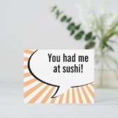 Je had me in sushi briefkaart (Staand voorkant)