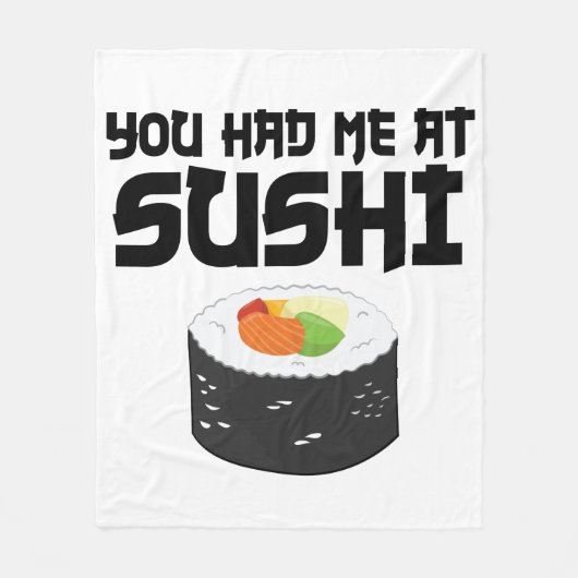 Je had me in Sushi, grappig eten Fleece Deken (Voorkant)