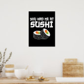 Je had me in Sushi, grappig eten Poster (Keuken)