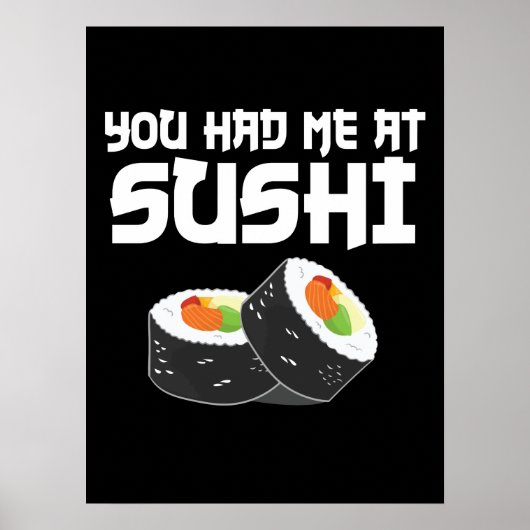 Je had me in Sushi, grappig eten Poster (Voorkant)