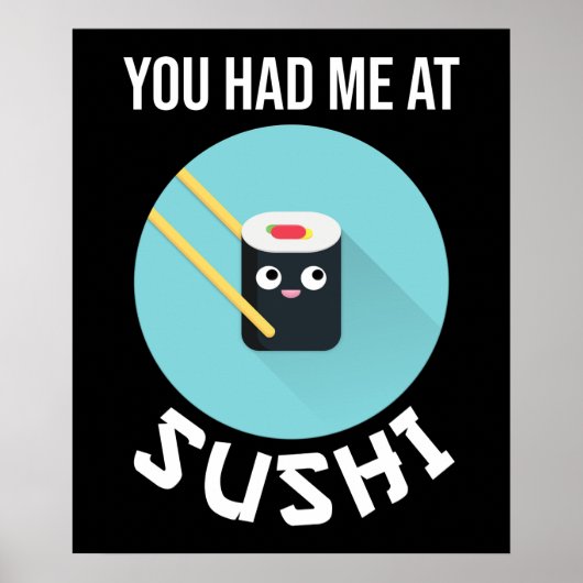 Je had me in Sushi Poster (Voorkant)