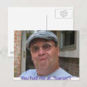 Je had me op bacon. briefkaart (Voorkant / Achterkant)