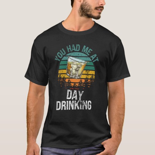 Je had me op Dag Drink  Retro Camping S T-shirt (Voorkant)