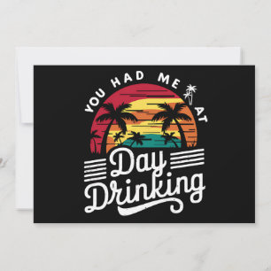 Je had me op de dag Drink Raar Retro Beach Kaart