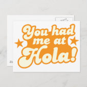 Je had me op de HOLA Mexicaanse hallo Briefkaart (Voorkant / Achterkant)