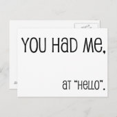 Je had me op hallo briefkaart (Voorkant / Achterkant)