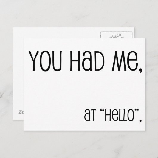 Je had me op hallo briefkaart (Voorkant / Achterkant)