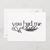 Je had me op HALLO Briefkaart (Voorkant / Achterkant)