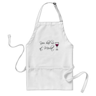 Je had me op Merlot Apron Standaard Schort