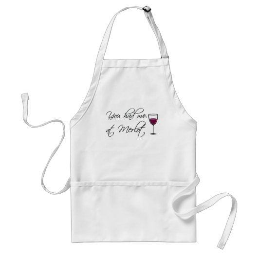 Je had me op Merlot Apron Standaard Schort (Voorkant)