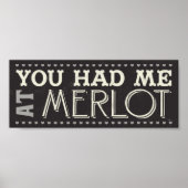 Je had me op Merlot. Poster (Voorkant)