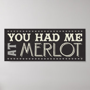 Je had me op Merlot. Poster