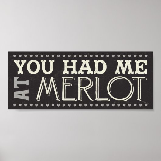 Je had me op Merlot. Poster (Voorkant)
