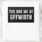 Je had me op Offwidth Rock klimmen Rechthoekige Sticker (Tas)