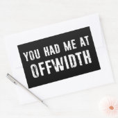 Je had me op Offwidth Rock klimmen Rechthoekige Sticker (Envelop)
