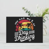 Je had me op overdag drinken Funny Retro Beach Kaart (Staand voorkant)