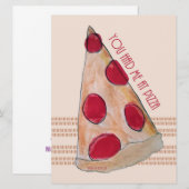 je had me op pizza kaart (Voorkant / Achterkant)