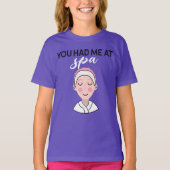 Je had me op Spa Black White Girl Face T-shirt (Voorkant)