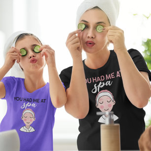 Je had me op Spa Black White Girl Face T-shirt