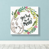 Je had me 's middags. canvas afdruk (Insitu (Houten vloer))