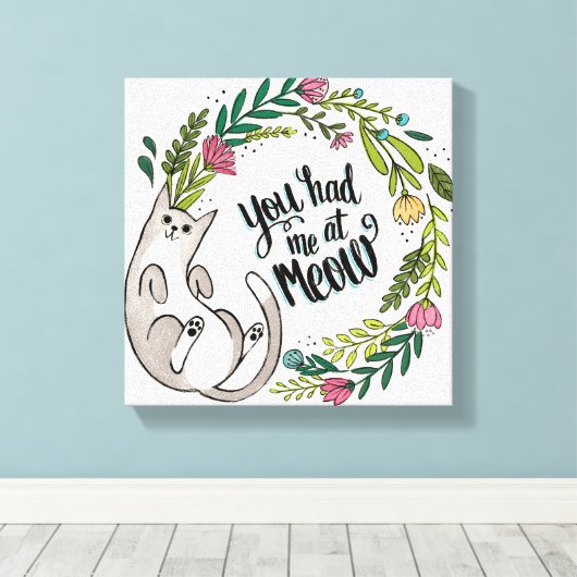 Je had me 's middags. canvas afdruk (Insitu (Houten vloer))