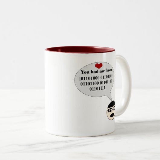 Je had me van Hallo binaire Mok (Voorkant rechts)