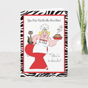 "Je had ons bij de eerste biet!" Thank You kaarten