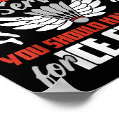 Je had voor ijs moeten gaan - Badminton Plan Poster (Hoek)