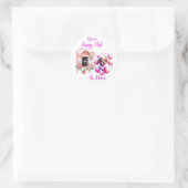 Je Happy Mail is hier Ronde Sticker (Tas)