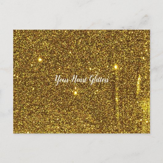 Je hart Glitter Briefkaart (Voorkant)