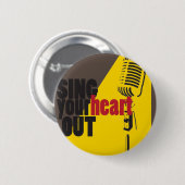 je hart uitzingen ronde button 5,7 cm (Voorkant /achterkant)