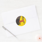 je hart uitzingen ronde sticker (Envelop)