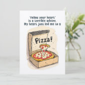 Je hart volgen? Mijn GPS is klaar voor pizza! Kaart (Staand voorkant)