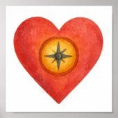 Je hart weet de juiste richting poster (Voorkant)