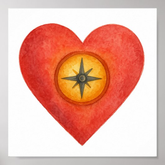 Je hart weet de juiste richting poster (Voorkant)