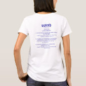Je hebt 74, OSHIED!!! Dames T-shirt (Achterkant)