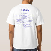 Je hebt 74, OSHIED!!! laatste wit T-shirt (Achterkant)