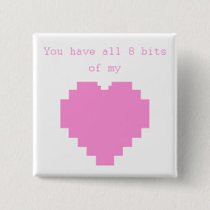 Je hebt alle 8 stukjes van mijn hart vierkante button 5,1 cm