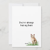 Je hebt altijd mijn achterkat gehad feestdagenkaart (Achterkant)